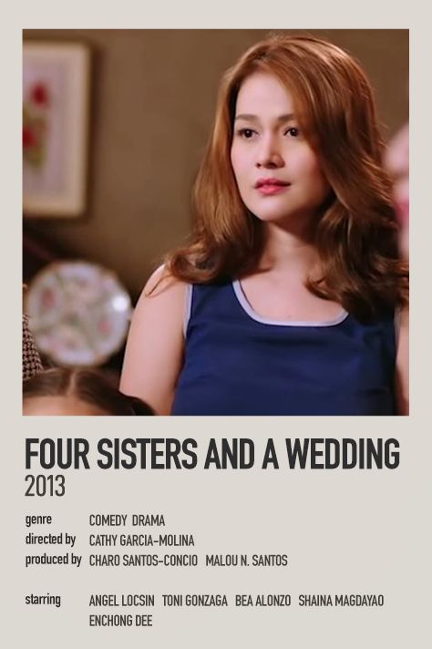 four sisters and a wedding minimalist/polaroid poster Bea Alonzo, Angel Locsin, Wedding Minimal, Minimalist Polaroid Poster, Wedding Minimalist, Wedding Movies, Polaroid Poster, Four Sisters, Minimal Movie Posters