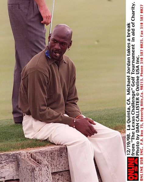 ❦ Micheal Jordan Outfits, Michael Jordan Golf Outfit, Michael Jordan Outfit, 90s Golf Fashion, Michael Jordan Style, Michael Jordan Golf, Golf Outfit Men, Bald Black Man, Golf Fits