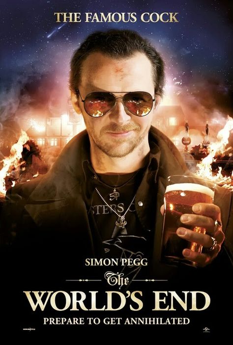 The World's End (2013) The World's End Movie, The Worlds End, Gary King, Worlds End, Edgar Wright, Character Posters, Simon Pegg, Pub Crawl, Martin Freeman