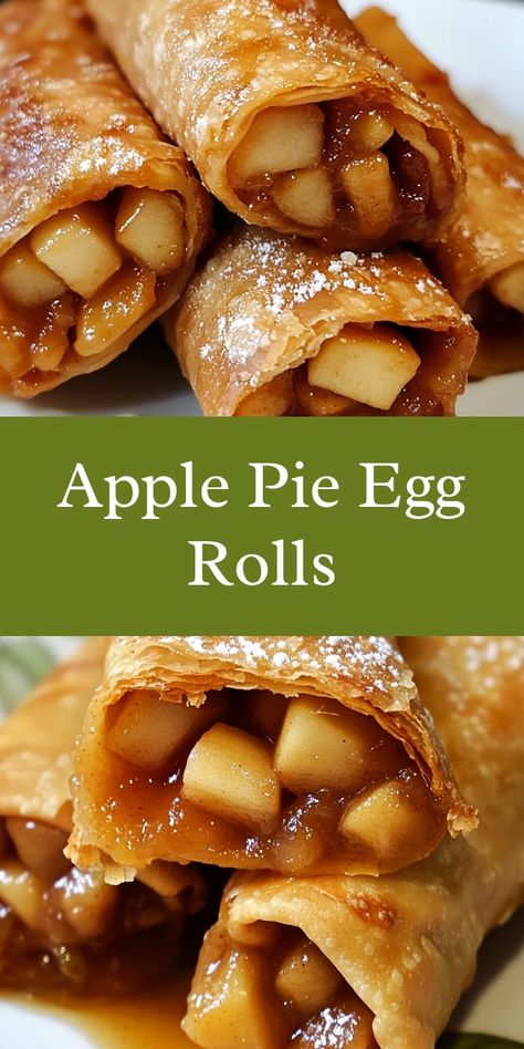 As I prepared the apple pie egg rolls on a cozy Sunday afternoon, the warm cinnamon aroma filled the kitchen. My partner and kids gathered around, excitedly waiting to taste our family’s new dessert tradition, creating joyful memories together. Apple Egg Rolls Recipes, Egg Roll Filling Recipes, Apple Pie Egg Rolls Recipe, Dessert Egg Rolls, Recipes Using Egg Roll Wrappers, Cheesecake Egg Rolls, Apple Pie Egg Rolls, Egg Roll Filling, Zucchini Patties