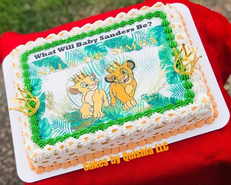 #lionking #nala #simba #babyshower #genderreveal Lion King Gender Reveal Decorations, Lion King Gender Reveal Cake, Simba And Nala Gender Reveal Ideas, Simba And Nala Gender Reveal, Lion King Gender Reveal Ideas, Lion King Gender Reveal, Simba Y Nala, Unique Gender Reveal Party Ideas, Lion King Cake