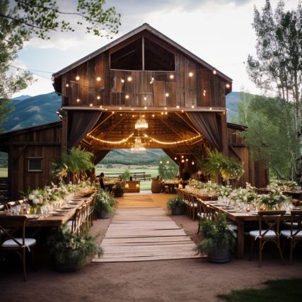 Wedding Mountain Venues, Spring Wedding Mountains, Aspen Colorado Wedding Venues, Southern Mountain Wedding, Colorado Boho Wedding, Country Mountain Wedding, Farm Wedding Aesthetic, Western Mountain Wedding, Fall Wedding Mountains