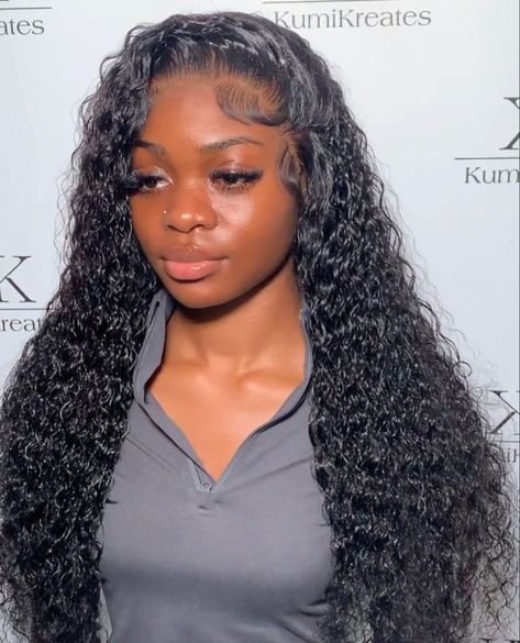 Free Side Part Curly Wig, Curly Hair Styles For Prom Black Women Lace Front Wigs, Deep Wave Free Part Wig, Styles For Wet And Wavy Hair, Lose Deep Wave Wig, No Part Side Part Curly Wig, Wet And Wavy Lace Front Wig Side Part, Water Wave Frontal Wig Hairstyles, Curly Wig No Part