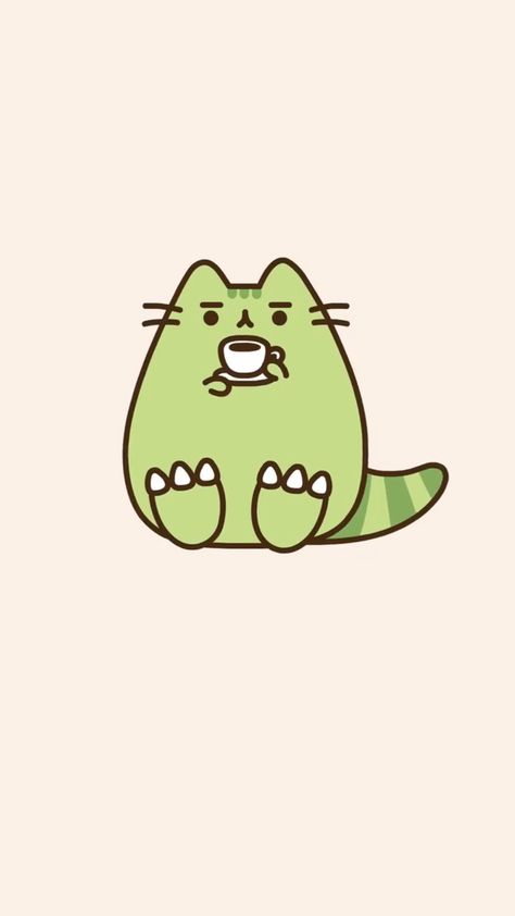 pusheenosaurus pusheen the cat tea rex iphone wallpaper Pusheen Christmas Wallpaper Iphone, Atheistic Pictures, Cute Green Cat Wallpaper, Pusheen Sloth Wallpaper, Pusheen St Patricks Day Wallpaper, Pusheen Aesthetic, Pusheen The Cat Stickers, Coffee Sticker Design, 3d Wallpaper Cute