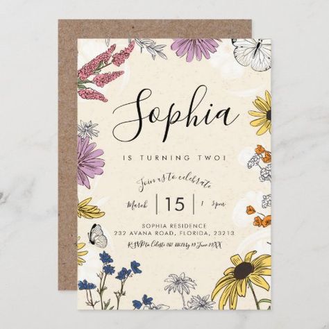 $2.8 | Wildflower Birthday Invitation - wildflower birthday, boho birthday, boho wildflower birthday, girl boho birthday invitation, wildflower girl birthday, boho second birthday, girl two birthday, wildflower second birthday, second birthday invitation, boho wildflower second birthday Second Birthday Girl, Birthday Second, Wildflower Birthday, Birthday Boho, Two Birthday, Boho Wildflower, Boho Birthday, Invitation Sizes, Digital Invitations