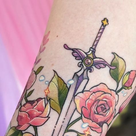 Rosie Cole on Instagram: "Wrapping floral arm band! I feel like I failed to capture a photo at all of the side with the lilies 🥲 I think it turned out cute though! Lines are all healed, and the color in the roses were pretty much healed, just added some of the lighter colors at the end.   . . . . . . . . #michigantattooers #michigantattooartist #midwesttattoo #detroittattooartist #pinktattoo #cutetattoo #floraltattoo #wrappingtattoo #orchidmantis" Rose Color Tattoo, Colour Flower Tattoo, Pastel Tattoo, Aa Tattoos, Colored Tattoo, 2023 Tattoo, Pink Tattoo, Single Needle Tattoo, Watercolor Tattoos