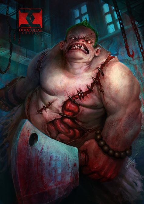 Pudge Dota2, Dota 2 Fanart, Monster Pictures, Dota 2 Game, Female Artist, Dota 2, Start Making Money, Creature Design, Game Character