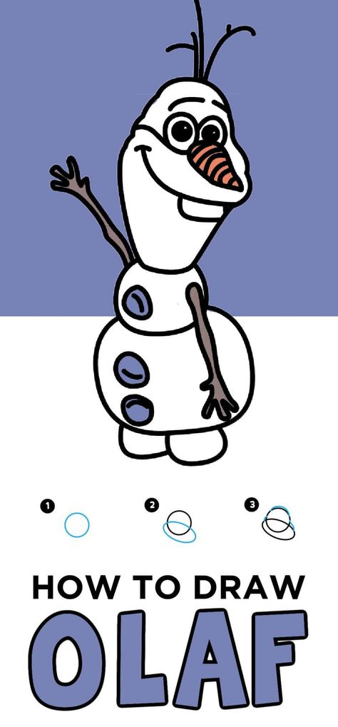 How To Draw Olaf, Draw Olaf, Olaf Drawing, Draw A Snowman, Medium Hairstyles For Women, Draw Tutorial, Best Superhero, How To Make Drawing, Drawing Tutorial Easy