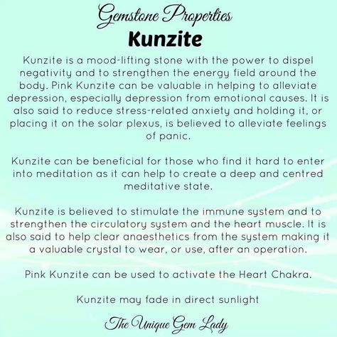 Kunzite Kunzite Crystal Meaning, Kunzite Meaning, Crystal Tips, Crystal Seashells, Gemstone Properties, Crystals Healing Properties, Crystals Healing, Crystal Therapy, Crystal Healing Stones