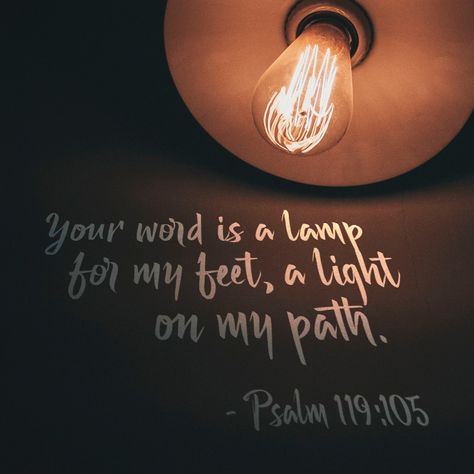 Your word is a lamp for my feet, a light on my path. - SermonQuotes Biblical Artwork, God Speaks, Auction Ideas, Salt And Light, Thy Word, Psalm 119, Your Word, Inspirational Quotes Pictures, Brush Lettering