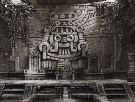 Aztec Architecture, Lost City Of Gold, Mayan Glyphs, Aztec Temple, Mayan History, Aztec Artwork, Maya Art, Mexican Culture Art, Mayan Art