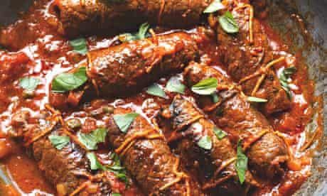 Beef Olives Recipe, Otto Lenghi, Puglia Food, Beef Braciole, Braciole Recipe, Beef Olives, Yotam Ottolenghi Recipes, Ottolenghi Recipes, Yotam Ottolenghi