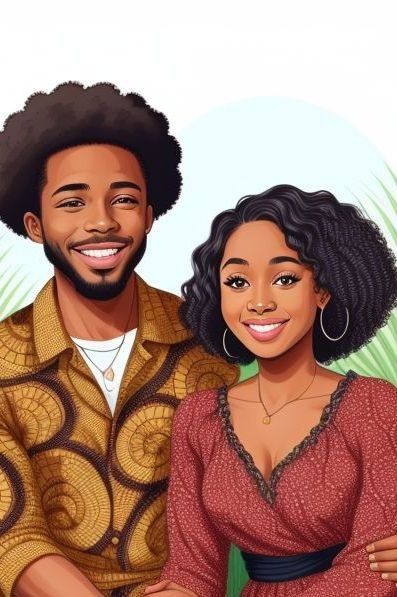 Happy Black couple on a date Afro Art Couples, Couple On A Date, Couple Painting, Art Couple, Black Couple, Happy Black, Black Love Art, A Picnic, African American Art