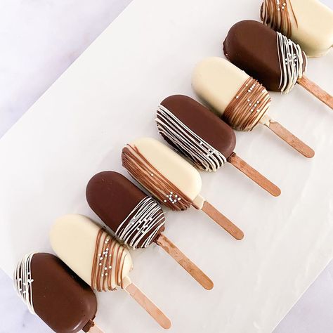 Aman Makes on Instagram: “Introducing The Cakesicles 🍭🍰 These can be filled with vanilla or chocolate cake and dipped in white/milk/dark chocolate. Been meaning to…” Cakesicle Recipes, Cake Pops Decoracion, Cakesicles Chocolate, Popsicle Cake Pops, Chocolate Cakesicles, Popsicle Cake, Cakesicles Ideas, Chocolate Names, Milk Chocolate Cake