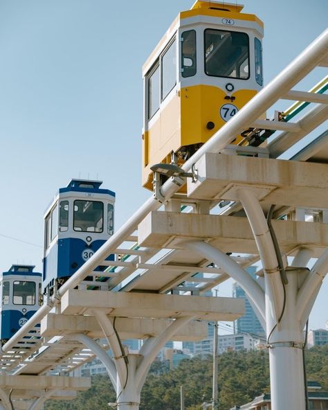 South Korea Landscape, Korea Landscape, Busan South Korea, Architecture Wallpaper, Rail Road, Park Hyatt, Walking Paths, Korea Travel, Train Travel