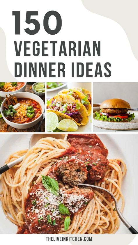 Not sure what to make for dinner? Download my list of 150 vegetarian dinner ideas (with links!) and get cooking! Vegetarian Dinner Ideas, Meatless Pasta, Curry Recipes Vegetarian, What To Make For Dinner, Vegetarian Pasta Recipes, One Pot Pasta Recipes, Vegetarian Curry, Best Vegetarian Recipes, Vegetarian Pasta