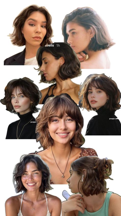 Mila Kunis Short Hair, Extreme Haircut, Haircut Guide, Haircut Transformation, Bob Bangs, Before And After Hair, Brown Bob, Medium Length Curly Hair, Curly Hair Photos