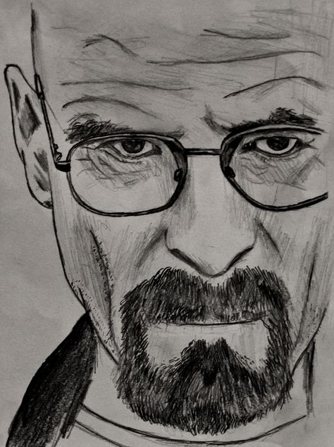 Walter White. Heisenberg Drawing, Breaking Bad Jesse, Vince Gilligan, Walter White, Jesse Pinkman, Sketches Easy, Breaking Bad, Movie Tv, Sketch