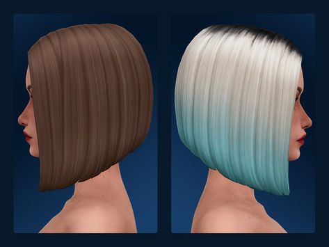 Sims 4 Cc Hair, Angled Bob, Hair Ombre, Sims Hair, Perfect Night, Hair Women, Bob Hair, Hair Setting, Ombre Color