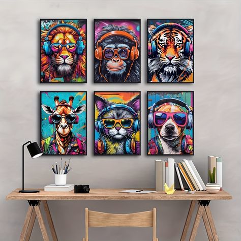 Faster shipping. Better service Cool Graffiti, Fall Decor Wall, Orang Utan, Animal Poster, Funky Decor, Living Room Corridor, Hur Man Målar, Animal Posters, Home Decor Paintings