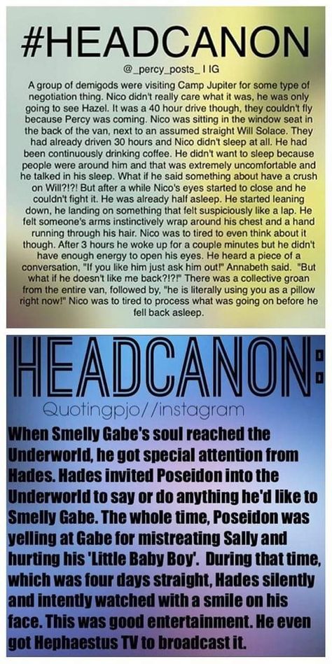 Percy Jackson Head Canon Solangelo, Percy Jackson Head Canon Percabeth, Percy Jackson Headcannons, Hoo Headcanons, Pjo Headcannons, Percy Jackson Comics, Head Cannons, Percy Jackson Ships, Rick Riordan Series