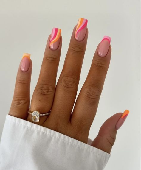 Goa Nails, Sumner Nails, Holiday Acrylic Nails, Beachy Nails, Spring Nail Designs, Brighter Days, Summery Nails, Girly Acrylic Nails, Casual Nails