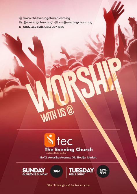 Sunday Worship Background, Worship With Us Flyer Design, Worship Flyer Design, Flyers Background, Worship Flyer, Church Poster Ideas, Church Background, Worship Backgrounds, Beautiful Profile