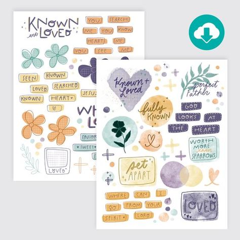 Christian Stickers Free Printable, Free Bible Journaling Printables, Bible Journal Stickers, Journal Printables Free, Prayer Journal Printable, Journaling Printables, Bible Journaling Printables, Bible Journaling For Beginners, Planning Routine