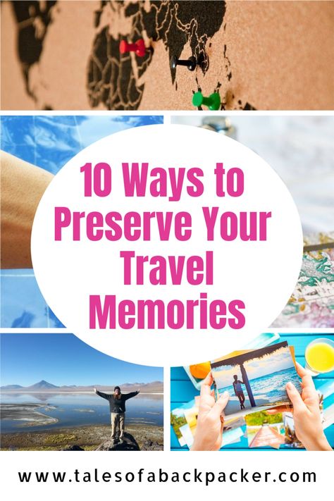 How to Preserve Your Travel Memories - While we can't travel, here are some fabulous ways to preserve your travel memories and remember your previous travel adventures from home! | Travel from Home | Vacation Memories | Souvenirs | Photo Book | Travel Photos Travel Video Ideas, Vacation Journal, Camping Photo, Home Vacation, Float Trip, Travel Memorabilia, Travel Keepsakes, Vacation Memories, Travel Savings