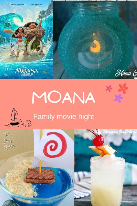 Moana Movie Night Dinner, Moana Movie Night Food, Moana Dinner And A Movie, Moana Dinner, Moana Movie Night, Jello Treats, Themed Movie Night, The Heart Of Te Fiti, Family Movie Night Themes