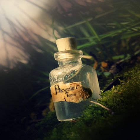 Phoenix Tears... by goRillA-iNK on deviantART Gorilla Ink, Phoenix Tears, Apothecary Decor, Magic Bottles, Under Your Spell, Love Fairy, Season Of The Witch, Fantasy Aesthetic, Apothecary Jars