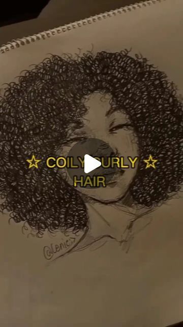 Ln3arts on Instagram: "HOW TO DRAW CURLY HAIR!☆" Coily Hair Drawing Tutorial, Draw Curly Hair Tutorial, How To Draw A Curly Hair, How To Color Curly Hair, Curly Hairstyles Sketch, Curly Hair Drawing Tut, Shading Curly Hair, How To Draw Afros, How To Draw Edges Hair