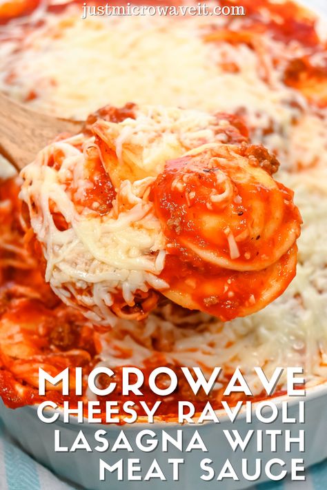 How To Cook Ravioli, Frozen Ravioli Recipes, Microwave Foods, Cheesy Ravioli, Lasagna With Meat Sauce, Cooking Microwave, Microwave Cooking Recipes, Easy Microwave Recipes, Pasta Side