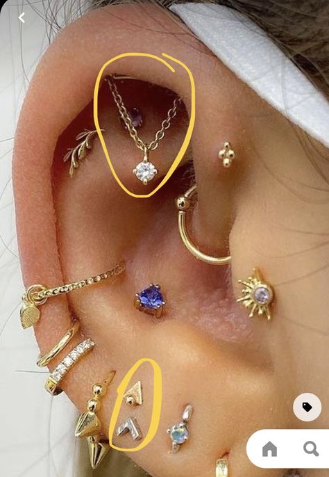 Piercings 2023, Ear Styling, Mouth Piercings, Ear Peircings, Curated Ear, Piercing Inspo, Pretty Ear Piercings, Cool Piercings, Cute Ear Piercings