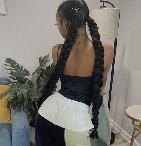 Ponytail Aesthetic, Sleek Ponytail Hairstyles, Goddess Braids Hairstyles, Braided Cornrow Hairstyles, Pigtail Hairstyles, Pretty Braided Hairstyles, Hairdos For Curly Hair, Hair Ponytail, Curly Girl Hairstyles