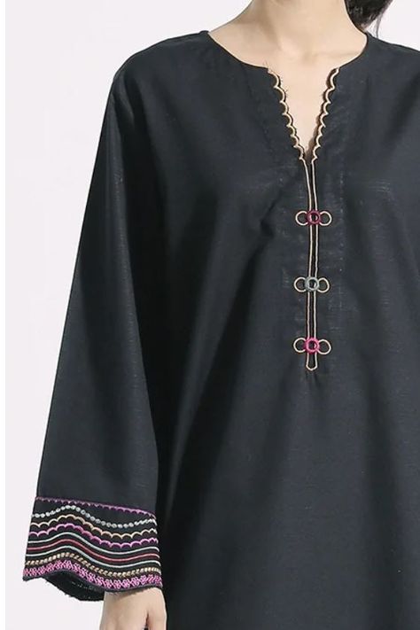 Simple Embroidery Designs For Kurti, Lawn Printed Shirts Designs, Boys Shirts Pattern, Kurtis Design, Stylish Kurtis Design, Embroidery Fashion Detail, Chiffon Pants, Embroidery Suit, Simple Kurta Designs