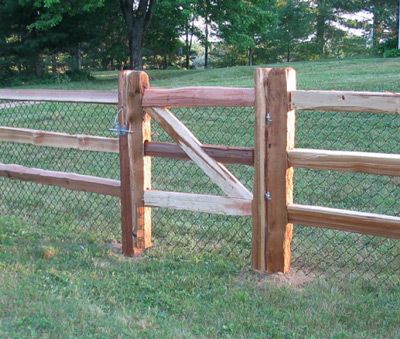 Split Rail Fence Gate, Cedar Split Rail Fence, Gate Modern, Fence And Gate, Diy Backyard Fence, Gate Fence, Split Rail Fence, Country Fences, Gate Ideas