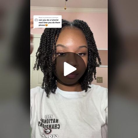 TikTok · Zari 🩷 Mini Twist Tutorial, Low Density Hair, Twists Short, Twists Natural Hair, Short 4c Hair, Mini Twists Natural Hair, Type 4 Natural Hair, Twist Tutorial, 4b Hair