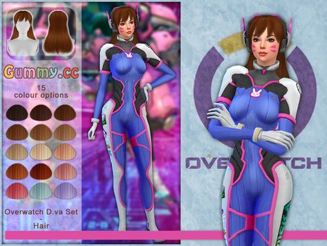 Sims 4 Cc Dva Overwatch, Overwatch Sims 4 Cc, Alpha Sims, Overwatch Costume, D Va Overwatch, Swatch Women, Sims 4 Tsr, D.va Overwatch, Cc Mods