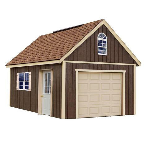 Best Barns Glenwood 12 ft. x 16 ft. Wood Garage Kit without Floor Wood Shed Kits, Single Car Garage, Garage Extension, Cottage Kits, Storage Shed Kits, Wood Garage, Storage Shed Organization, Garage Door Styles, Barn Kits