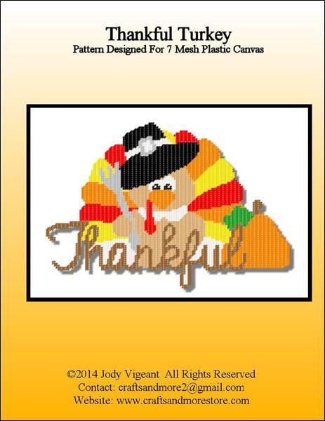 Thankful Turkey Pg 1/2 Stitch Thanksgiving, Thanksgiving Turkeys, Thankful Turkey, Turkey Pattern, Plastic Canvas Pattern, Fall Patterns, Plastic Canvas Crafts, Canvas Projects, Thanksgiving Crafts