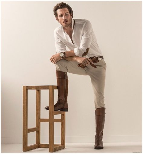 Justice Joslin, Men's Equestrian, Mens Riding Boots, Preppy Shorts, Masculine Style, Country Wear, Elegant Man, Equestrian Outfits, Leather Riding Boots