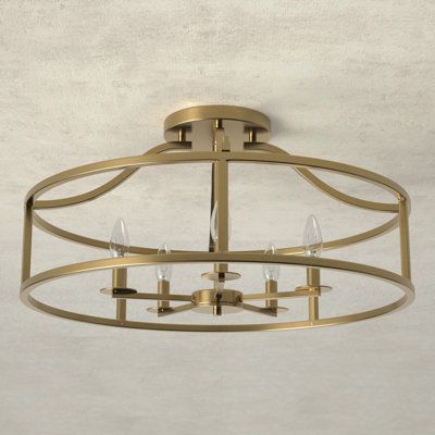 Features:Product Type: Semi flush mountNumber of Lights: 5Canopy: YesFixture Design: CagedFixture Shape: DrumLight Direction: AmbientFinish (Fixture Finish: Brass): BrassFinish (Fixture Finish: Black): BlackFinish (Fixture Finish: Nickel): NickelSecondary/Accent Material: NoSecondary Material: Shade Included: NoShade Color: Shade Material: Fabric Type: Downrod Included: YesHand Blown Glass: Fixture Material: MetalMetal Type: SteelWood Type: Crystal Component: NoReal Crystal: Crystal Color: Cryst Lighting For Bedroom Ceiling, Flush Mount Chandeliers Dining Room, Ceiling Light Fixtures Kitchen, Flush Mount Ceiling Lights Hallways, Entry Light Fixture, Mom Bathroom, Semi Flush Mount Chandelier, Entry Lighting, Office Remodel