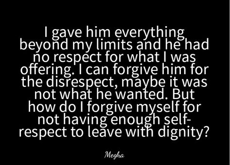 If someone doesn't have respect for what you have to offer, leave them before you lose self-respect. It is okay to suffer heartache but not to live an undignified life. Picking yourself up after you lose your self respect is a formidable task Once You Lose My Respect, He Doesn’t Respect You, He Doesn’t Respect You Quotes, Losing Respect For Someone Quotes, Lose Respect For Someone, Losing Respect For Someone, Respect Yourself Quotes, Sympathy Card Messages, It Is Okay