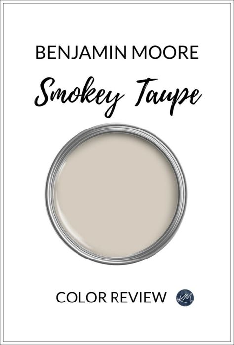 Benjamin Moore Smokey Taupe 983: Paint Color Review - Kylie M Interiors Marina Gray Benjamin Moore, Taupe Beige Paint Colors, Behr Even Better Beige Paint Color, Beige Benjamin Moore Colors, Taupe Bedroom Paint Colors, Colors That Go With Pashmina Benjamin Moore, Classic Gray Benjamin Moore Cabinets, Best Taupe Exterior Paint Color, Gray Taupe Paint Colors