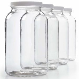 FOUR x 1 Gallon Glass Jars & Lids [Kombucha, Small Fermenters, Star San Storage] – $28.93, $7.23 Each on Lightning Deals Hopewell Heights, Sourdough Granola, Gallon Mason Jars, How To Brew Kombucha, Gallon Glass Jars, Fermentation Crock, Large Glass Jars, Easy Sourdough, Gallon Jars