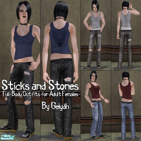 Cropped Pants With Boots, Full Body Outfits, Pin Up Outfits, Body Outfit, Sims 4 Mods Clothes, Sticks And Stones, Sims Mods, Goth Outfits, Maxis Match