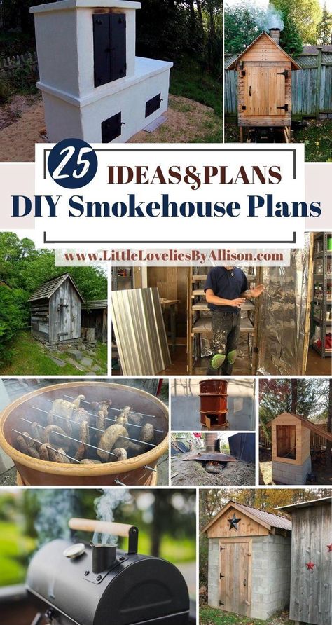 25 DIY Smokehouse Plans_ How To Build A Smokehouse Building A Smokehouse, How To Build A Smokehouse, Diy Smokehouse, Smokehouse Plans, Build A Smoker, Root Cellars, Diy Smoker, Smoker Plans, Diy Bbq