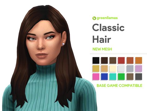 Women Shadow, Hair References, Autumn Hair, Pelo Sims, Classic Hair, Sims 4 Mm Cc, Sims 4 Cc Skin, Sims 4 Teen, Sims 4 Mm