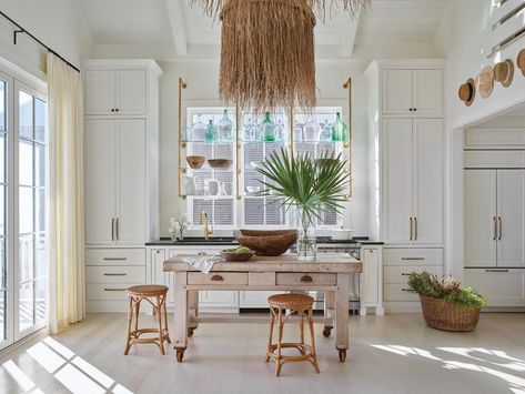 Coastal Charm Aplenty in Rosemary Beach Home - Florida Design Rosemary Beach Homes, Ashley Gilbreath Interiors, Guest Bedroom Bedding, Ashley Gilbreath, Breakfast Nook Table, Rosemary Beach Florida, Dovetail Furniture, Nook Table, Kitchen Addition